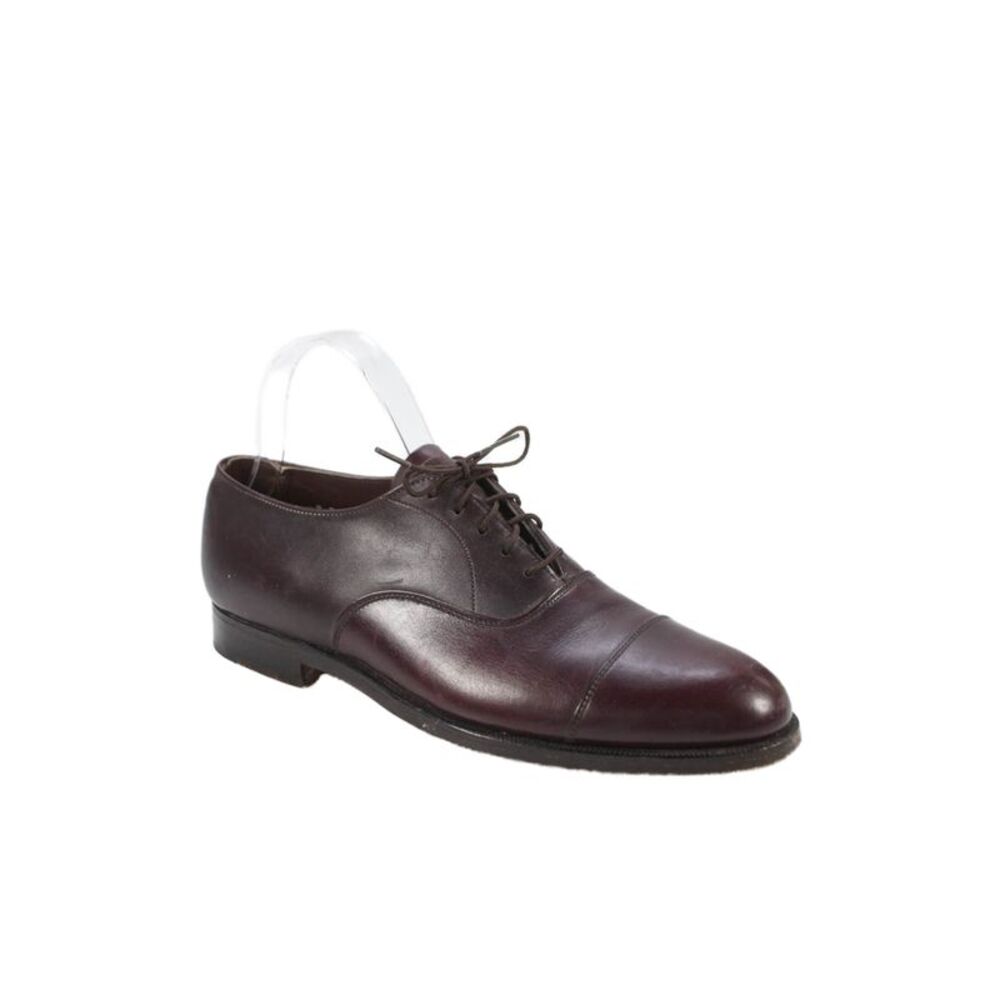 E.T. Wright Mens Leather Lace Up Oxford Dress Shoes Raisin Purple Size 9B